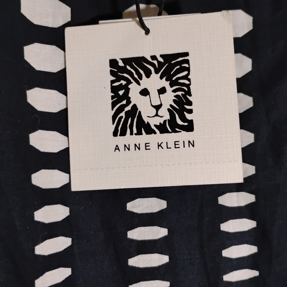 Anne Klein cotton geometric print dress - Picture 8 of 12